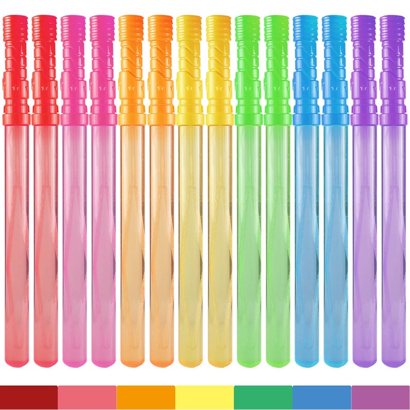 MAPIXO Bubble Wand, 28 Pack 14â€™â€™ Big Bubble Wands Bulk(7 Colors), Non-Toxic Smelless Bubble Toy for Kid Child Birthday Party Favor Wedding Summer Outdoor Pool Activity Bathroom Bath Toys - Image 2